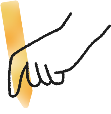 Hand holding a pencil