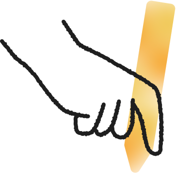 Hand holding a pencil